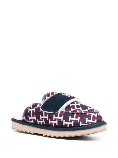 Tommy Hilfiger Logo-plaque Mule Slippers In Rot