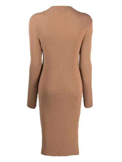 Shop Aeron Mauve Cut-out Midi Dress In Brown