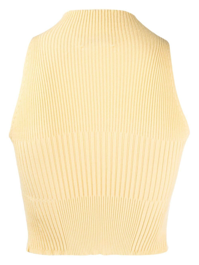 Shop Aeron Lulu Cropped Vest Top In Yellow