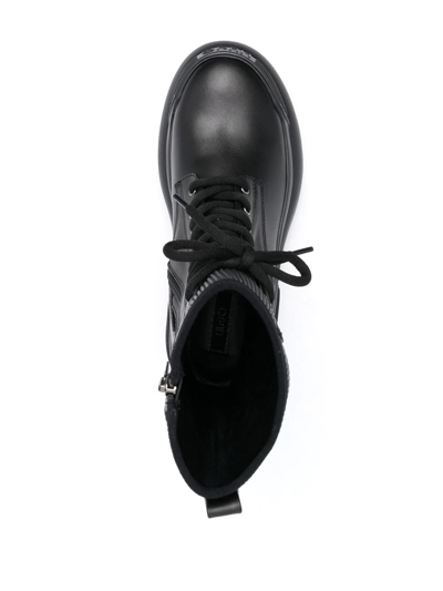 Liu •jo Amy Chunky Lace-up Boots In Schwarz