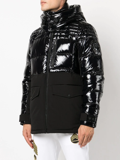 Shop Moose Knuckles Duglad Padded Panelled Jacket In Black