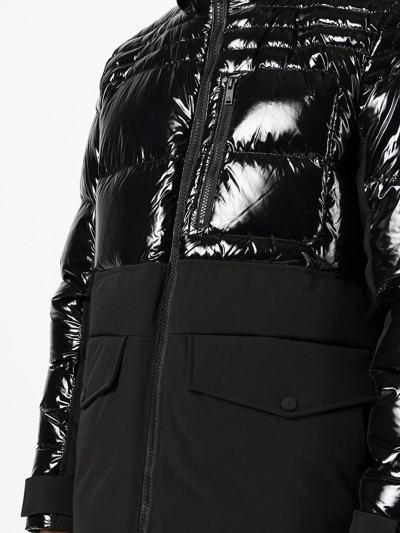 Shop Moose Knuckles Duglad Padded Panelled Jacket In Black
