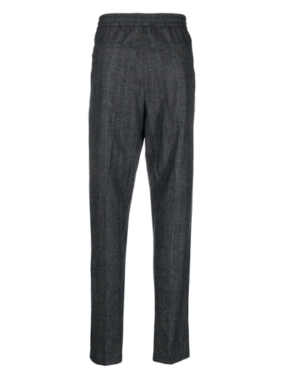 Billionaire Pinstripe-pattern Drawstring Chinos In Grau
