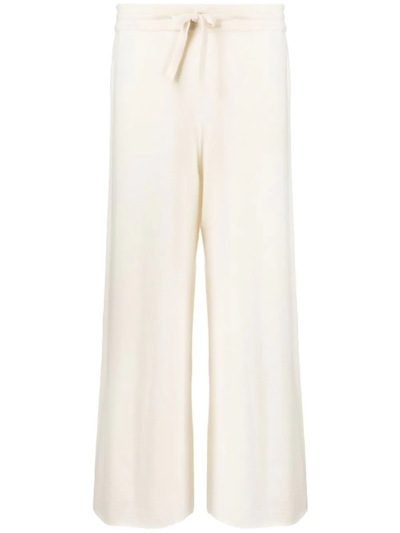 Jil Sander Wide-leg Cashmere Track Pants In Nude