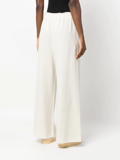 Shop Jil Sander Wide-leg Cashmere Track Pants In Nude