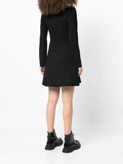 3.1 Phillip Lim Pointelle-trimmed Halter Mini Dress In Schwarz