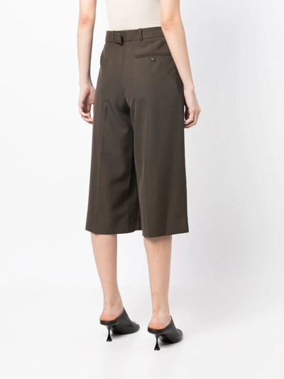 3.1 Phillip Lim Belted Pleated Cropped Trousers In Grün