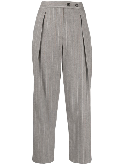 Shop 3.1 Phillip Lim / フィリップ リム High-waisted Tapered Trousers In Grau