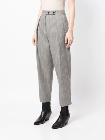 Shop 3.1 Phillip Lim / フィリップ リム High-waisted Tapered Trousers In Grau