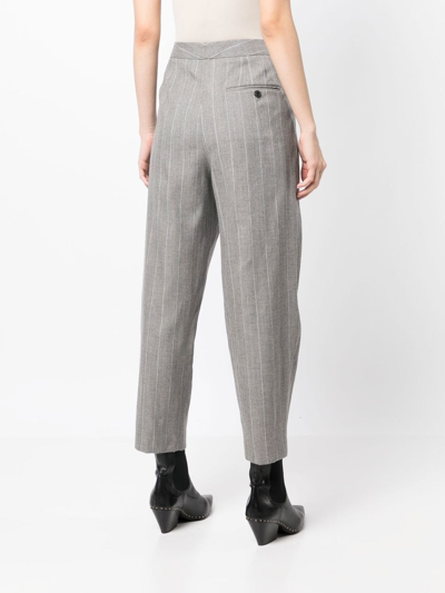 Shop 3.1 Phillip Lim / フィリップ リム High-waisted Tapered Trousers In Grau