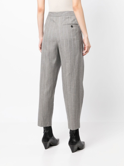 3.1 Phillip Lim Tapered High-waisted Trousers In Grau