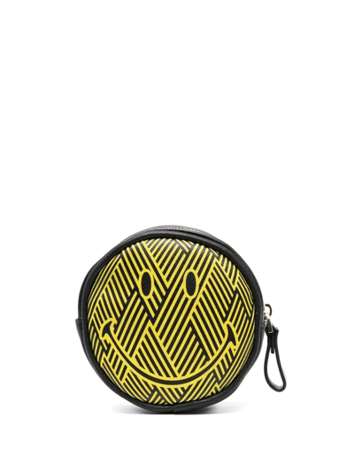 Seletti Pattern-print Smiley Purse In Black