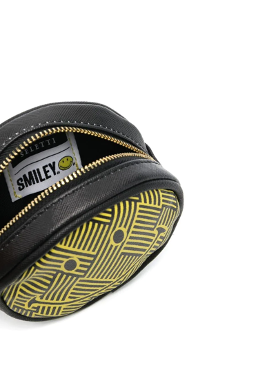 Seletti Pattern-print Smiley Purse In Black
