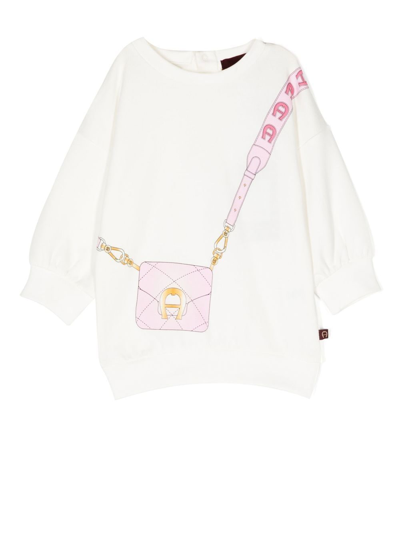 Aigner Babies' Crossbody-bag Print Sweatshirt In White | ModeSens