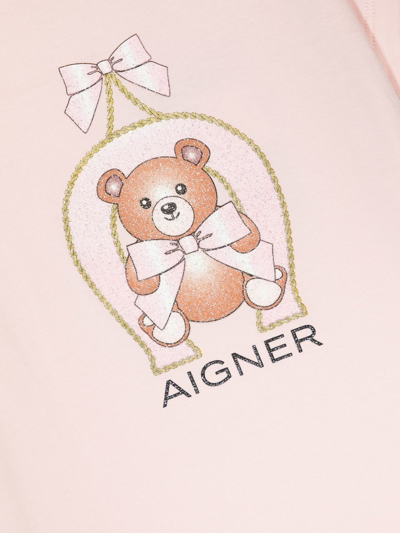 Shop Aigner Logo-print Short-sleeve T-shirt In Rosa