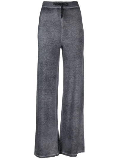 Shop Avant Toi Washed-finish Wide-leg Trousers In Grau