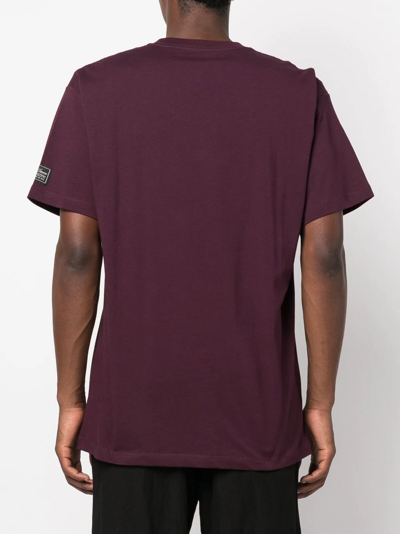 Shop Raf Simons Graphic-print Crew-neck T-shirt In Violett