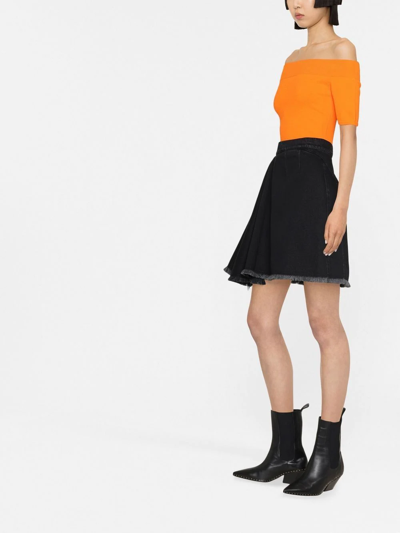 Alexander Mcqueen Women's Asymmetrical Mini Skirt In Schwarz