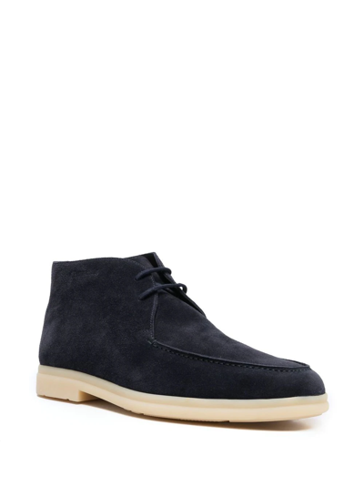 Shop Church's Goring Soft Suede Lace-up Boots In Blau