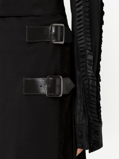 Burberry Belted Midi Skirt In Black