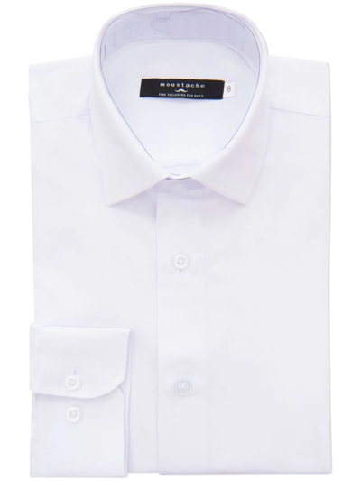 Shop Moustache Solid-color Dress Shirt In Weiss