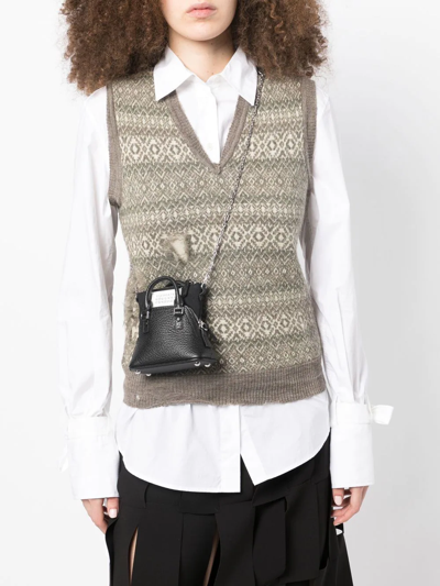 Maison Margiela 5ac Classique Baby Zipped Shoulder Bag In Schwarz