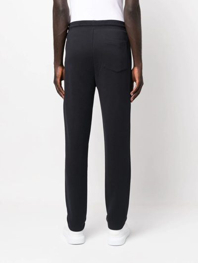 Moncler Embroidered-logo Track Pants In Blau