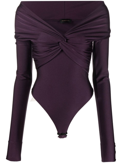 Shop The Andamane Kendall Ruched Bodysuit In Violett