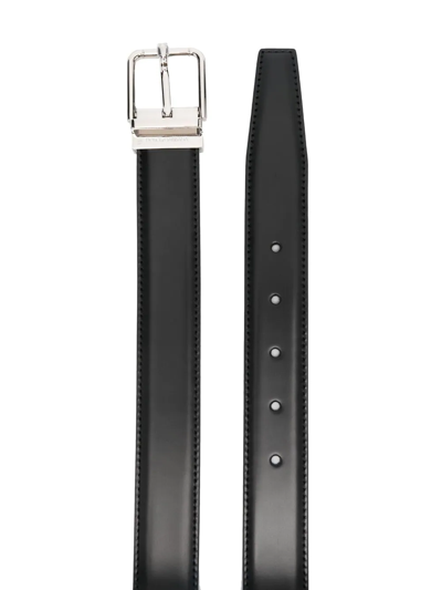 Shop Dolce & Gabbana Square-buckle Leather Belt In Schwarz