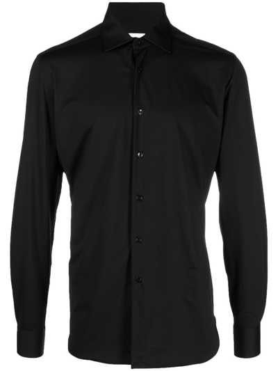 Xacus Button-down Fastening Shirt In Schwarz