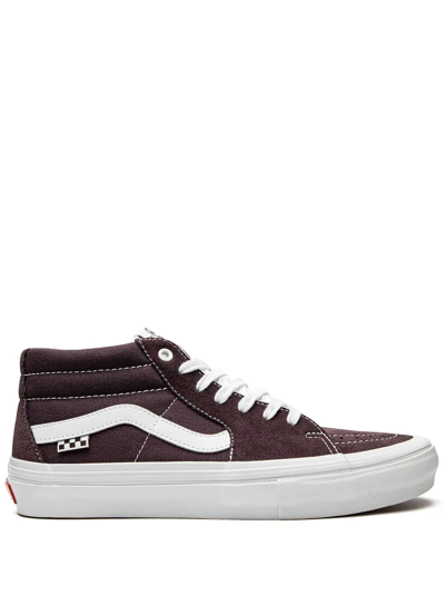 Shop Vans Skate Grosso Mid "wrapped Wine" Sneakers In Red