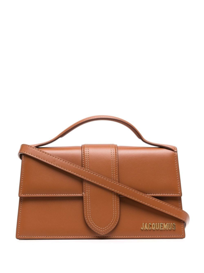 Shop Jacquemus "le Grand Bambino" Bag In Marrone