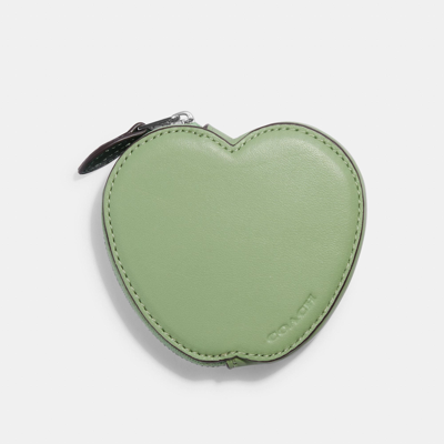 Shop Coach Apple Coin Pouch In Green