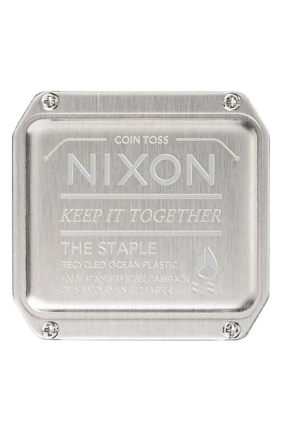 Shop Nixon Staple Digital Rubber Strap Watch In White