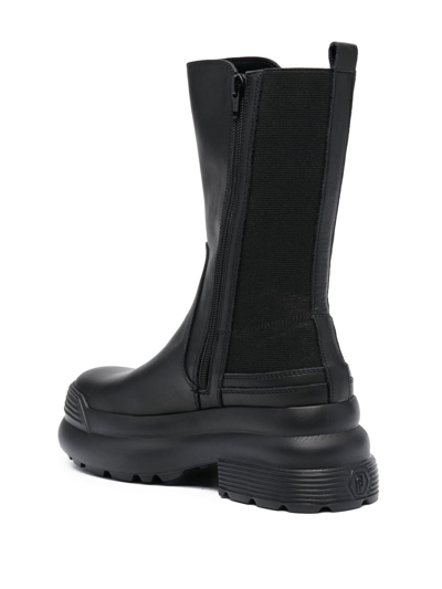 Liu •jo Amy Leather Boots In Black