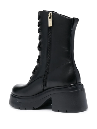 Liu •jo 75mm Carrie Lace-up Boots In Schwarz