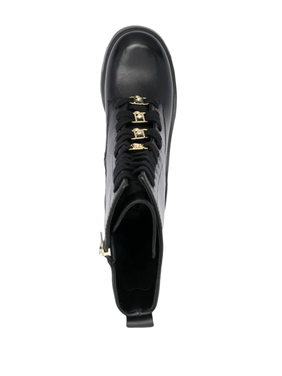 Liu •jo 75mm Carrie Lace-up Boots In Schwarz