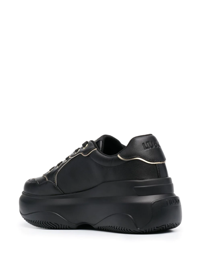 Liu •jo June Platform Lace-up Sneakers In Schwarz