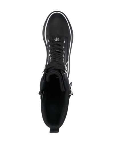 Liu •jo June Lace-up Boots In Schwarz