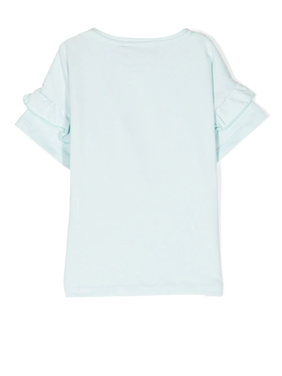 Shop Aigner Cat-print T-shirt In Blue