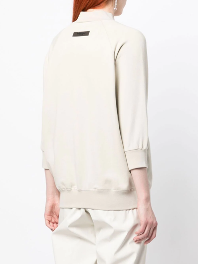 Essentials Press-stud Placket Sweatshirt In Grau