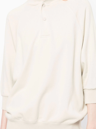 Essentials Press-stud Placket Sweatshirt In Grau