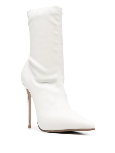 Le Silla Eva 120mm Ankle Boots In Weiss