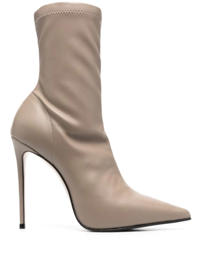 Shop Le Silla Eva 120mm Ankle Boots In Braun