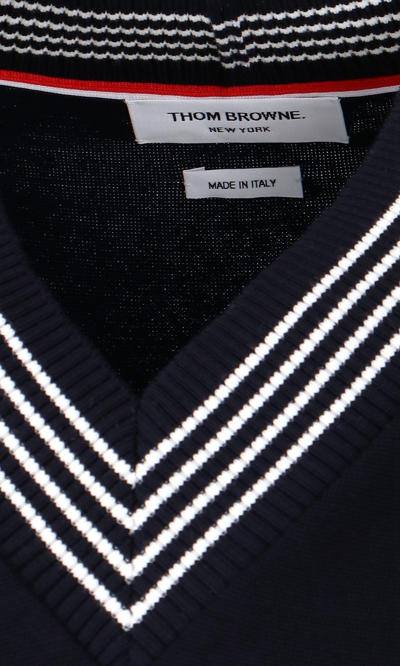 Shop Thom Browne V-neck Sweater