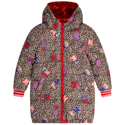 Marc Jacobs Kids' Neutral Leopard Logo Reversible Puffer Jacket In Brown | ModeSens
