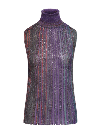 Shop Missoni Metallic-thread Detailed Sleeveless Top In Multicolor