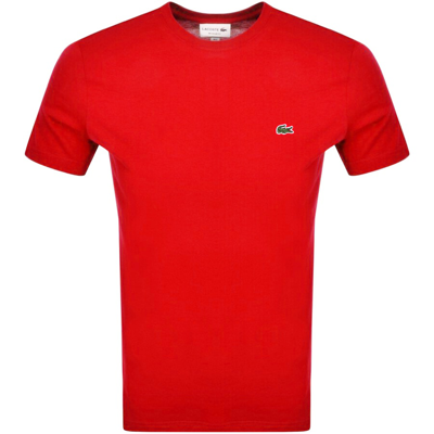 Shop Lacoste Crew Neck T Shirt Red