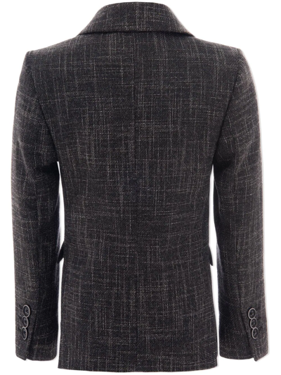 Moustache Smoky Gray Peak Lapel Blazer In Grey