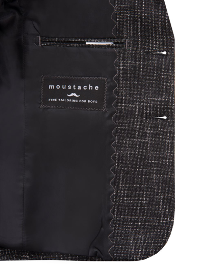 Moustache Smoky Gray Peak Lapel Blazer In Grey